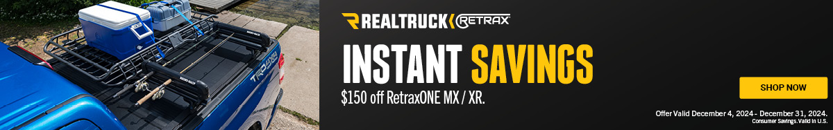 $150 Off RetraxOne XR and MX Tonneau Truck Bed Covers