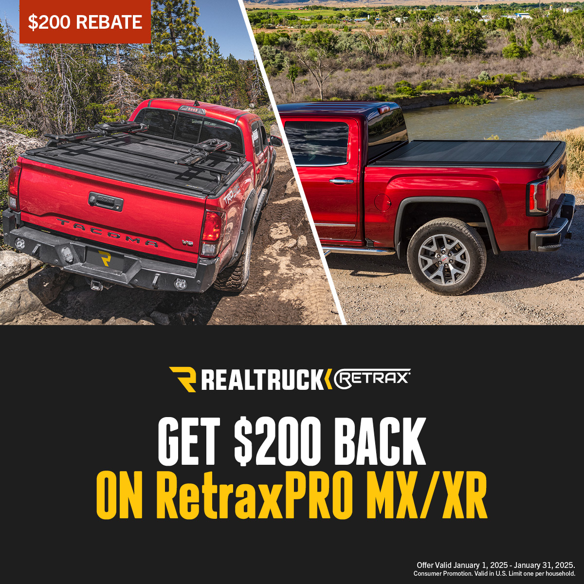 Save $200 on RetraxPro MX and XR Tonneau Covers with Additional Discounts